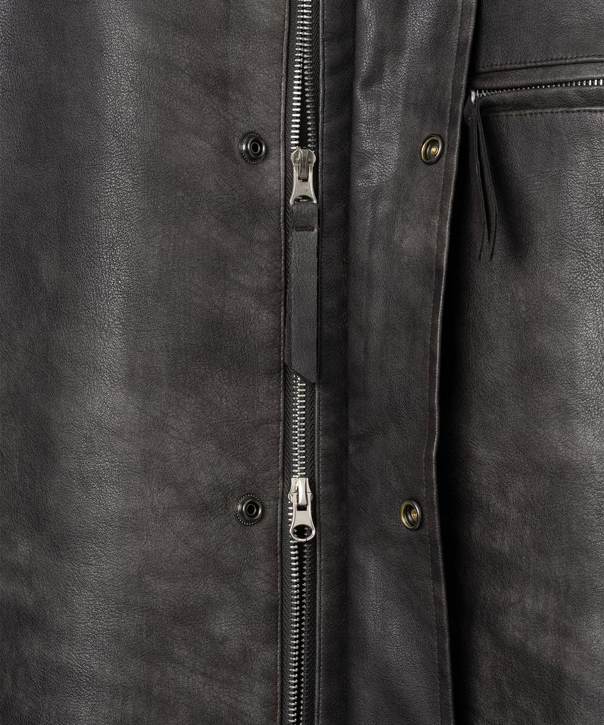 Millo Archive Vintage Shearling Middle Leather Jacket [Espresso]