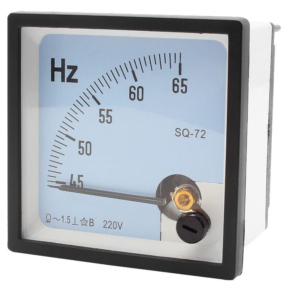 Copper+plastic Frequency Panel Meter 45-65Hz 220V Pointer Type Analog Panel Electrician