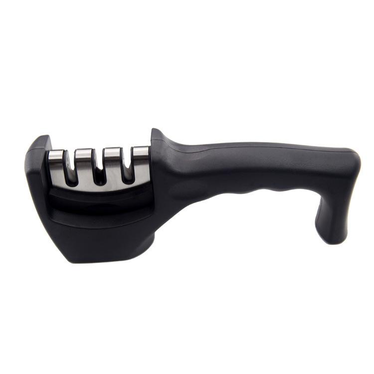 Knife Sharpener Handheld Multi-function 3 Stages Type Quick Sharpening Tool With Non-slip Base Kitchen Knives Accessories Gadget