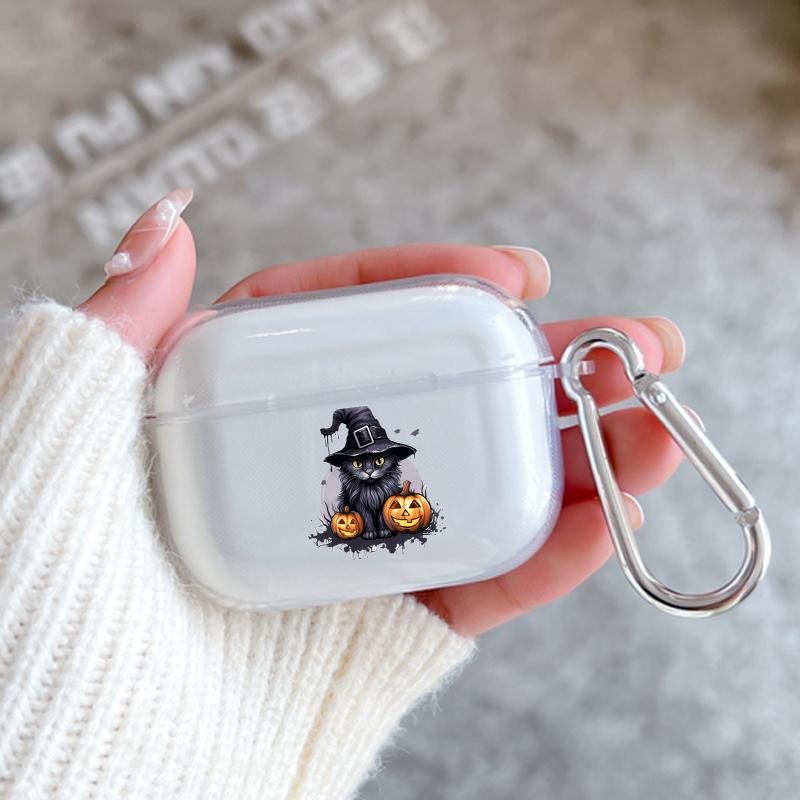 Cartoon Cat Graphic Silicon Case For Apple Airpods 1 or 2 Shockproof Cover For AirPods 3 Pro Pro2 Transparent Earphone Protector