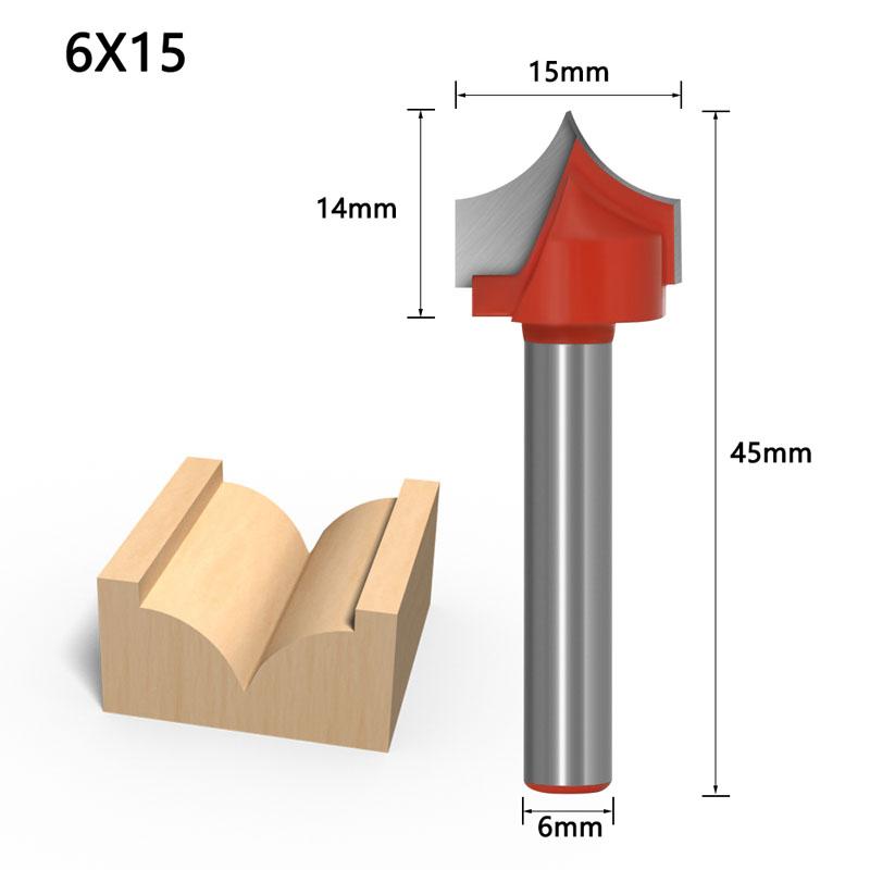 Utensili CNC con gambo da 1pc 6mm utensili da taglio shaker con punta tonda in metallo duro solido per la lavorazione del legno