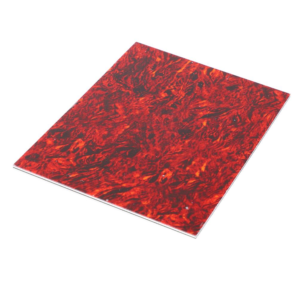 Guitar Pickguard PVC Celluloid Portable Electric Bass Scratch Plate Cover Backplate Sheet Red Armour