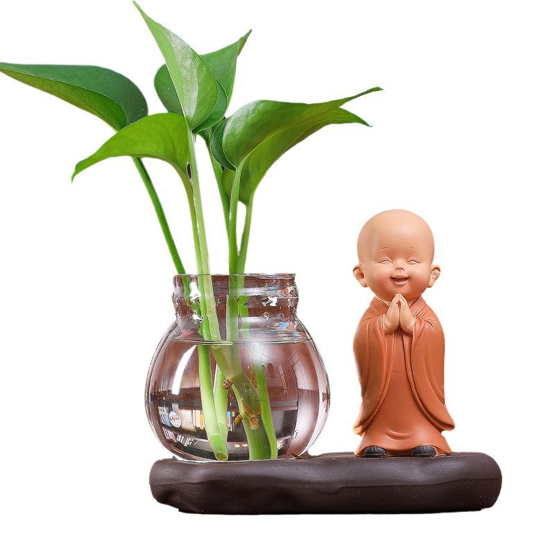 Little Monk Hydroponic Vase: Creative Home and Office Decor