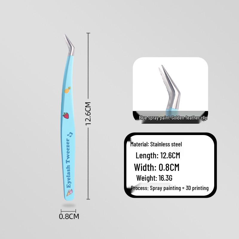 Nilan Si Golden Feather High Precision Eyelash Extension Tweezers for Beginners