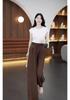 Ice Silk Women's Wide Leg Skirt Pants - Loose, Cool, Sun-Protective, Anti-Mosquito for Middle-Aged & Elderly