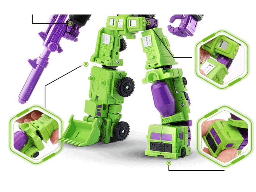 Little Hercules Six-in-One Excavator Robot Toy Set for Kids