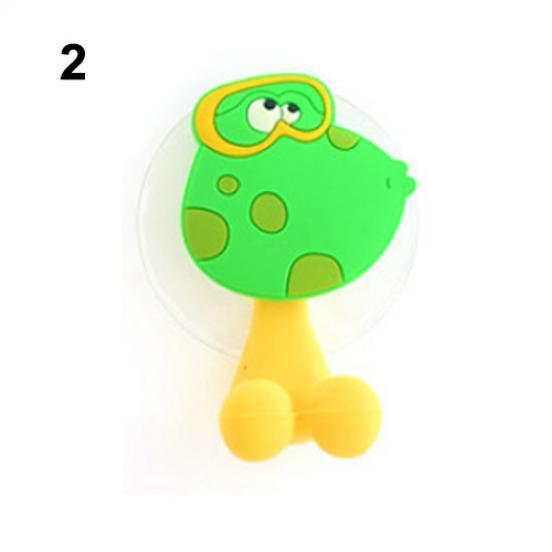 

Силиконовый держатель для зубных щеток с милыми животными, настенная вешалка для ванной комнаты, подставка с крючком-присоской зелёный