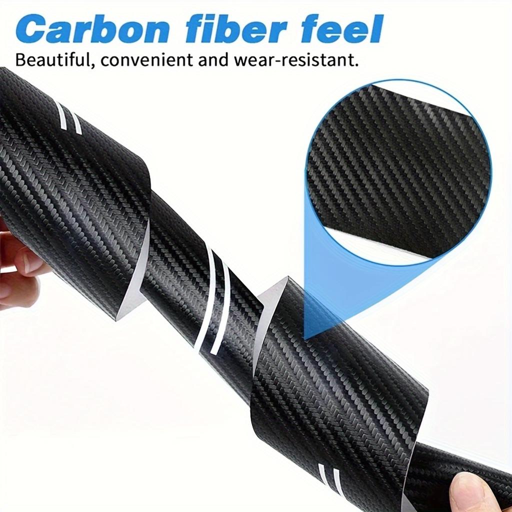 Car Accessories 5D Carbon Fiber Protectors - Door Sill Plate Stickers - Trunk Bumper Guard Strip - Scratch-Proof Decoration for SUV Sedan Truck