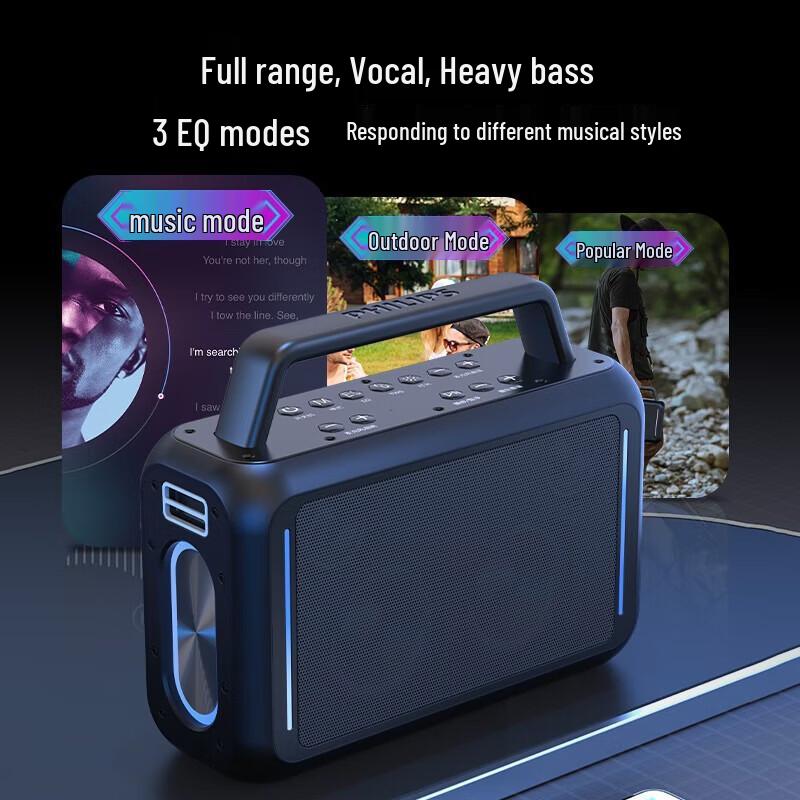 Philips 120W High-Fidelity Karaoke Speaker SD228-2 CN plug (adapter included)
