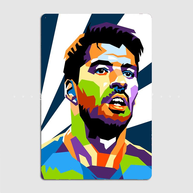 Luis Suarez Football Player Vintage Retro Metal Poster Sign Garage Club Custom Wall Decor Tin Room Decor Home Decor