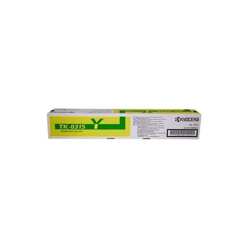 Kyocera TK8315 Amarillo Cartucho de Toner Original - 1T02MVANL0/TK8315Y-TK8315Y