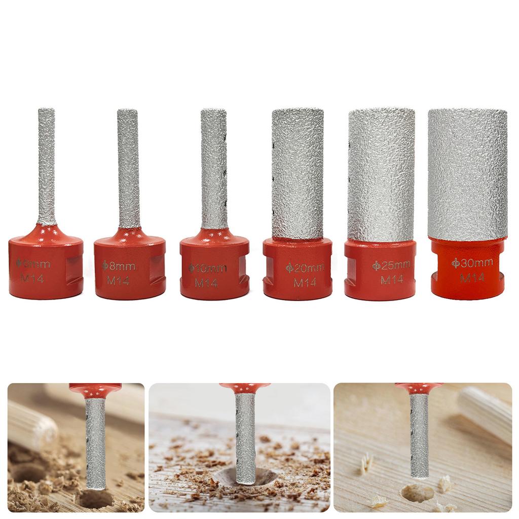 Diamantové prstové frézy 6/8/10/20/25/30mm Vrták s jádrovou korunkou M14 pro Rozšiřování Tvarování Broušení Kulaté Zkosení Stávající