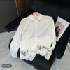 New Spring White Shirt High-end and Stylish Lace Crocheted French Top for Women