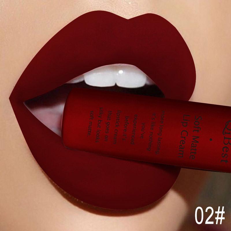 Long Lasting Liquid Lipstick in A Waterproof Matte End, Featuring A Dark Red Black, Perfect for Women'S Makeup, Including Lip Gloss and Lip Tint