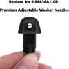 Auto Windshield Wiper Jet Nozzle 2/4/10PCS High & Low Temperature Proof 86636AJ10B for Car Exterior Cleaning