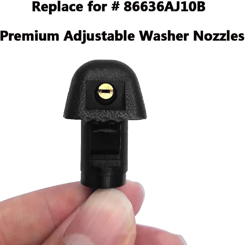 Auto Windshield Wiper Jet Nozzle 2/4/10PCS High & Low Temperature Proof 86636AJ10B for Car Exterior Cleaning