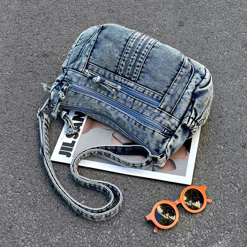 Vintage Cowboy  Crossbody Bag High Capacity Denim Shoulder Bag Women'S Armpit Bag  Girls