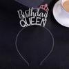 Gift Letter Zinc Zinc Alloy Tiara  Crown Birthday Hair Hoop Birthday Queen Headband Female Jewelry