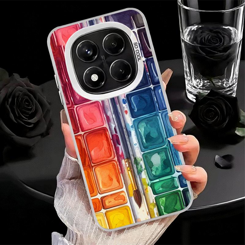 Watercolors Set Paint Palette Soft Phone Case for Xiaomi Redmi Note 13 14 15 Pro Plus 12S 12 11S 11 11T 10S 10 Shockproof Cover
