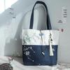 Künstlerische Retro Chinesische Stil Leinwand Schulterhandtasche