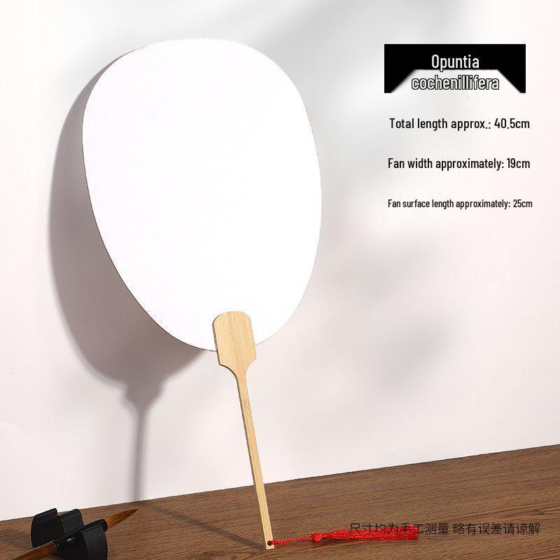 Ancient Style DIY Round Fan: Lacquered Surface with Thick Xuan Paper for Calligraphy and Hand-Painting