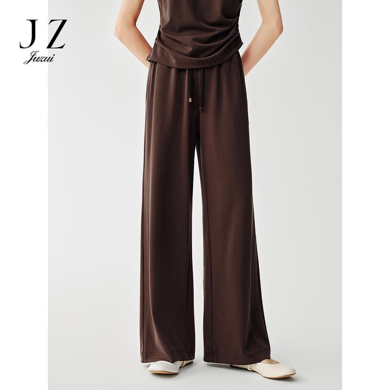 JUZUI Women s Relaxed Fit Drawstring Straight-Leg Casual Pants L