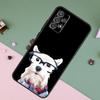 Cartoon schnauzer dog For Samsung Galaxy A26 A56 A36 A16 A22 A32 A52 A54 A14 A55 A35 A15 A53 A33 A13 A05 A06 Case