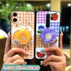 Fashion Design Dirt-resistant Phone Case For Samsung Galaxy A07 Glitter Soft Case Rotatable Stand Skin Feel Silicone TPU