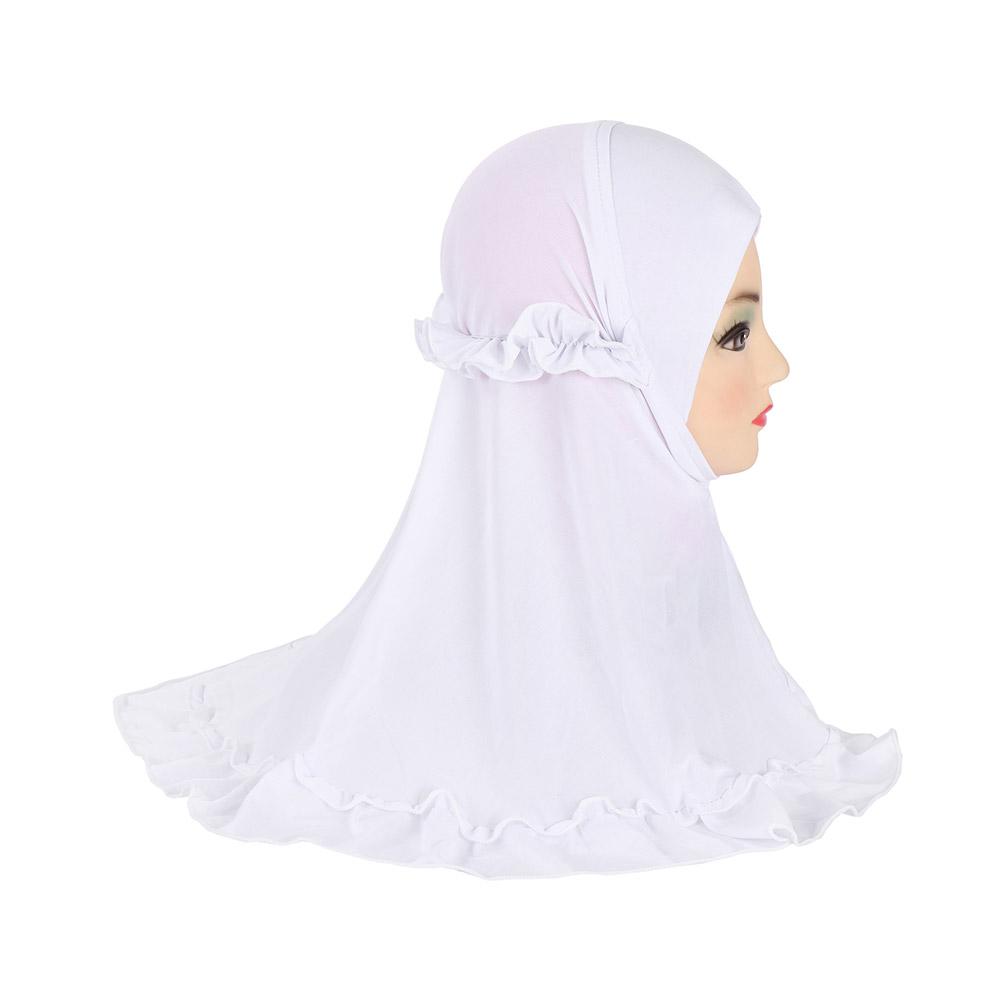 One Piece Amira Islamic Under Scarf Shawls Kids Muslim Fit Years Headwear Hats Caps Turban Wrap I9E3