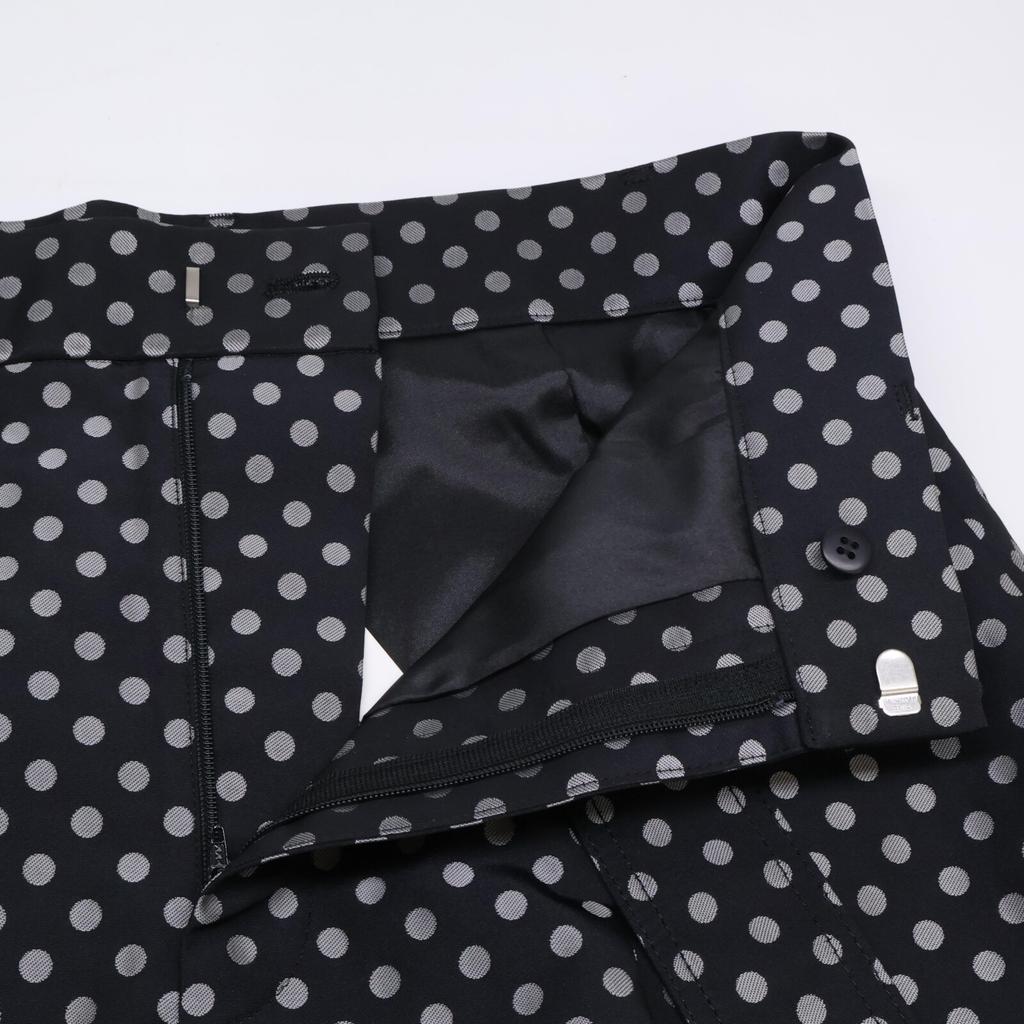LE CIEL BLEU 23AW Black Dot Belted Wide Pants Bottoms 38 blackUsed