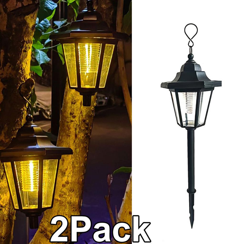 1Pcs/2Pack Solar-powered Hexagonal Hanging Palace Lantern, Suitable for Outdoor Gardens, Courtyards, Lawns, and Walkways.
