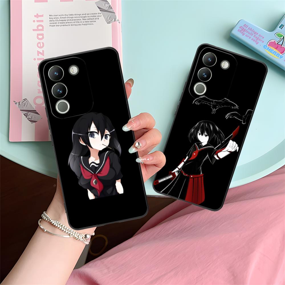 Akame Kurome Matte TPU Handyhülle für VIVO V60 V50 V40 V30 V29 V27 V25 V23 Pro Lite 5G Bunte Druckabdeckung