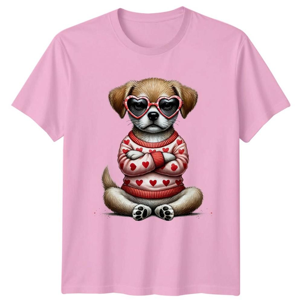 Puppy Love Dogs Valentines Day Unisexs TShirt Unisexs Tee Graphic Unisex Top