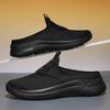New large size new mesh half drag casual shoes men's breathable half tray sandals one pedal bag head drag