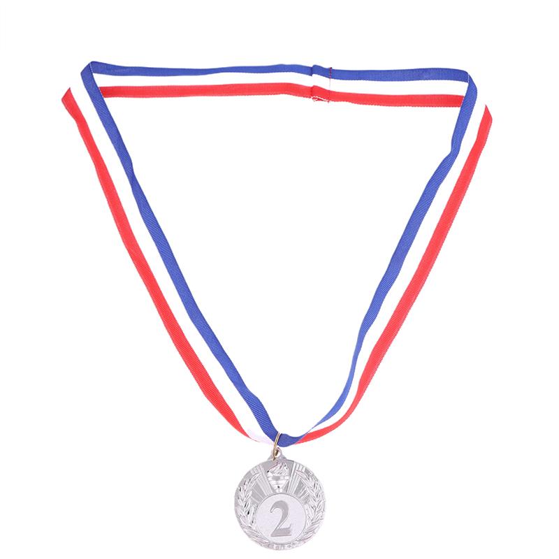 

5CM Gold Silver Bronze Metal Award Medals Winner Medals With Neck Ribbon Competition Medals Students Rewards Sports Medals серебряный