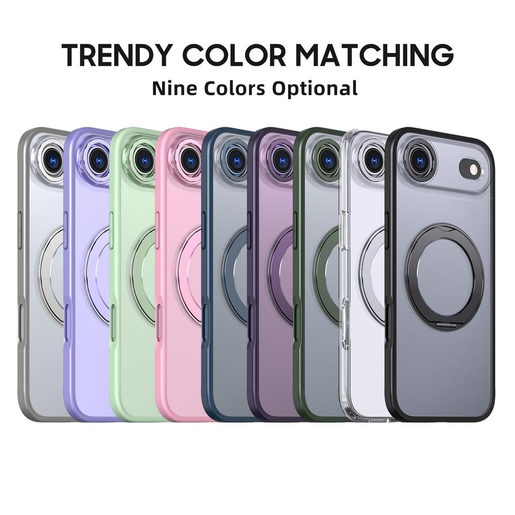 For iPhone Air Case Compatible with MagSafe TPU + Acrylic Kickstand Phone Cover