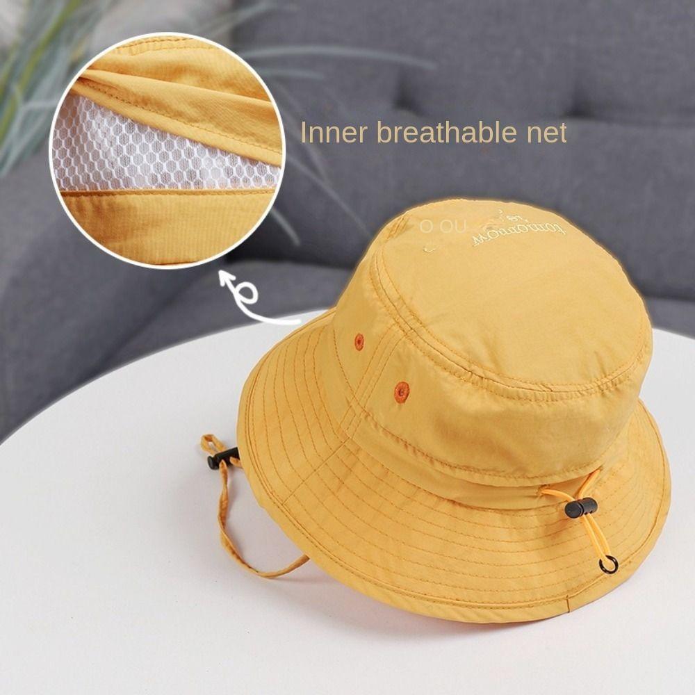 

Милая кепка от солнца с защитой от ультрафиолета, пляжная кепка, детская шляпа-ведро для малышей жёлтый