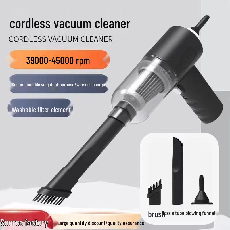 Dual-Function Wireless Handheld Vacuum & Blower for Car and Home - High Suction, Rechargeable.