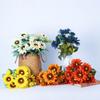 7 Branch Artificial Sunflower Bouquet Silk Sunflower Fake Flower DIY Wedding Bouquets Centerpieces Arrangements Party Home Decor