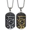 Hip Hop Mode Anhänger Punk Zwölf Sternzeichen Titanstahl Anhänger Halskette Trendy Retro Persönlichkeit Anhänger