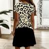 Women V Neck Gentle Camellia Floral Plus Size Summer Short Sleeve Loose Gown