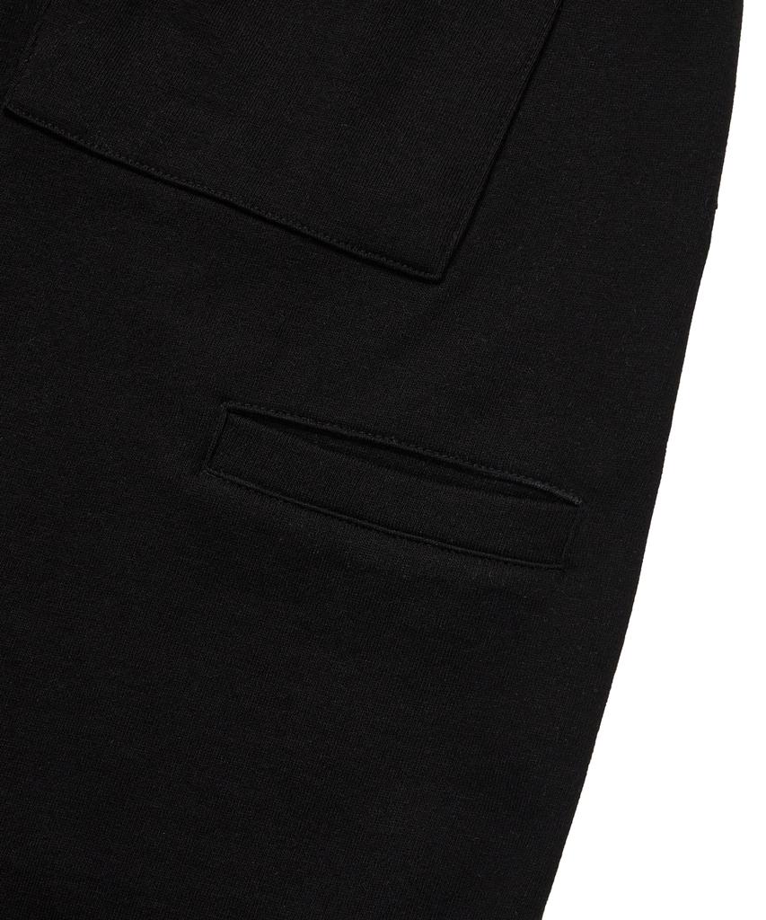 Masateu Small Pocket Bermuda Sweat Pants _ Black