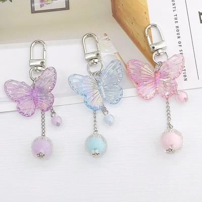 Porte-clés Papillon pour Femmes - Clé Mignonne pour Sacs, Portefeuilles et Sacs à Dos