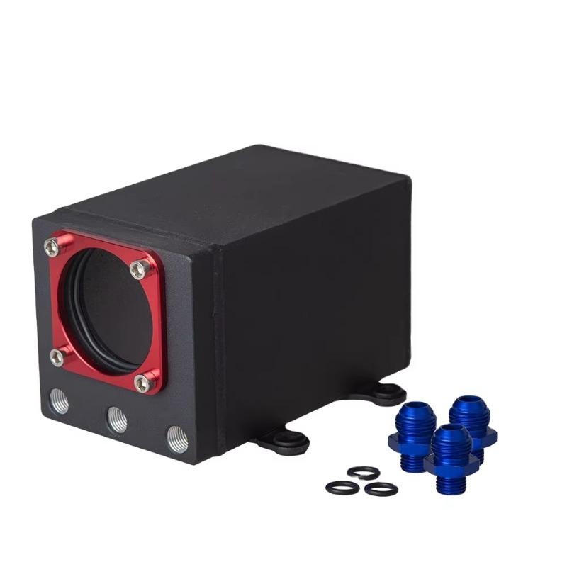 Single Fuel Surge Tank 60mm External 044 Racing Black Billet Aluminium Oil Catch Can AN6 AN8 AN10 8MM OCT-1115-BK Pump Parts AN8