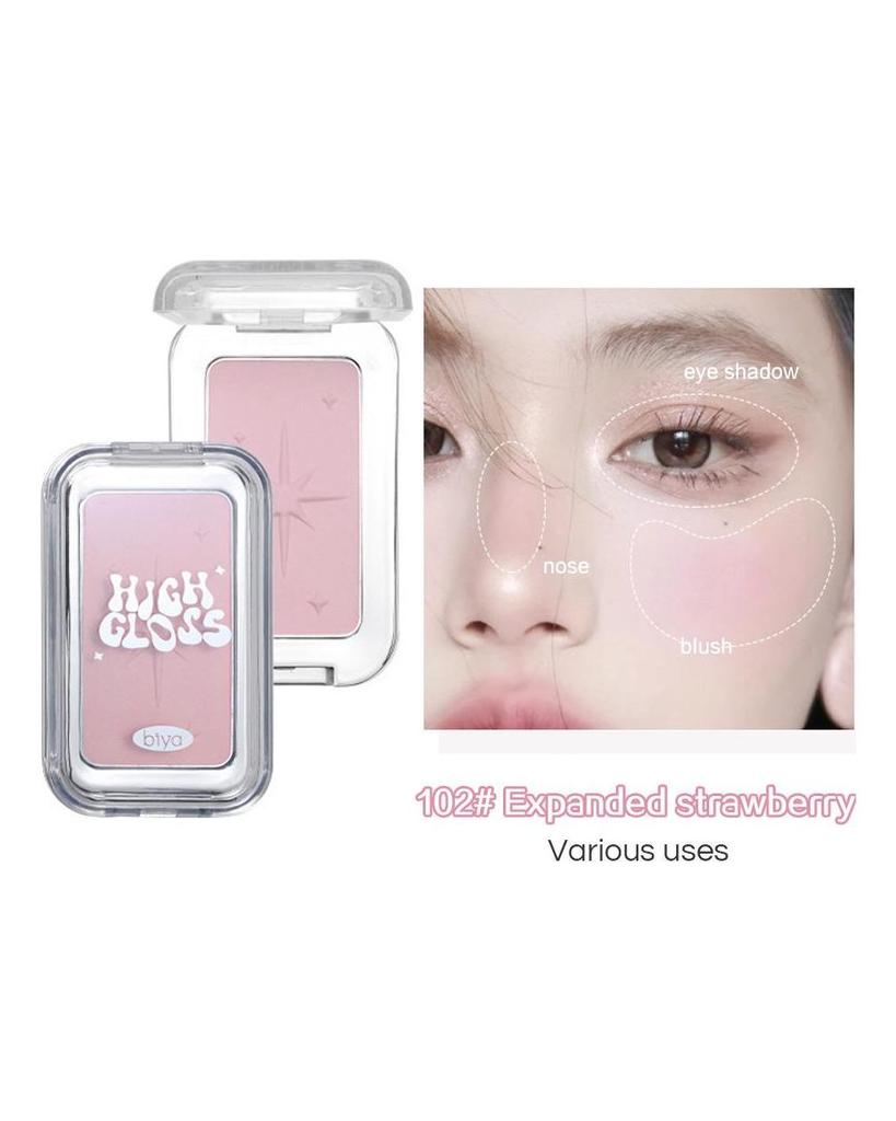 Biya Highlighter Matte Pearlescent Long-lasting Fine Shimmer Brightens And Enhances Three-dimensional Effect Shiny Highlighter