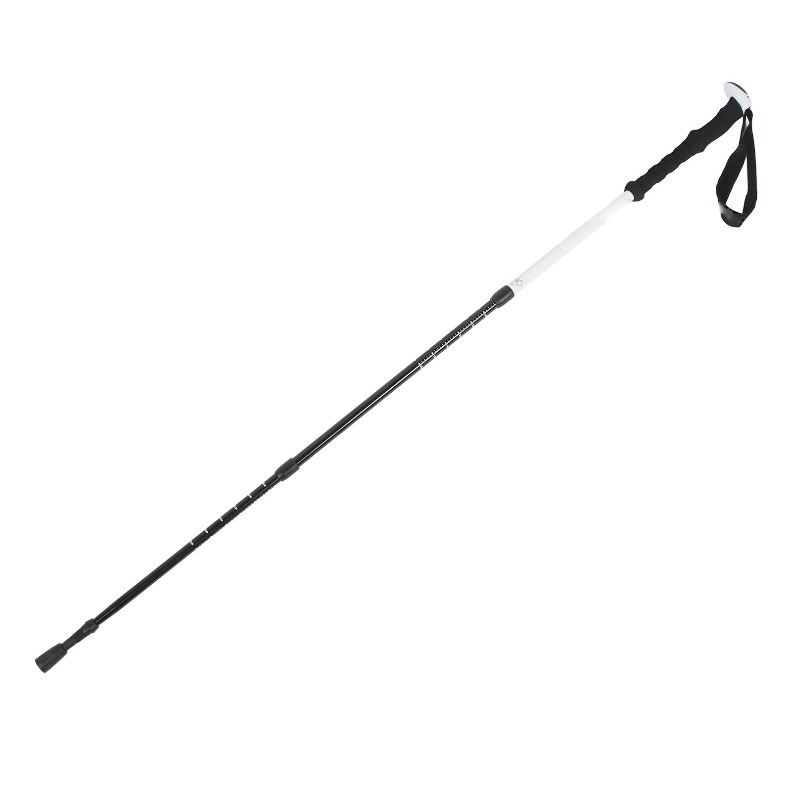 Outdoor Walking Pole with Ergonomic Handle Wrist Straps 3 Section Anti Shock Retractable Hiking Stick for Hiking