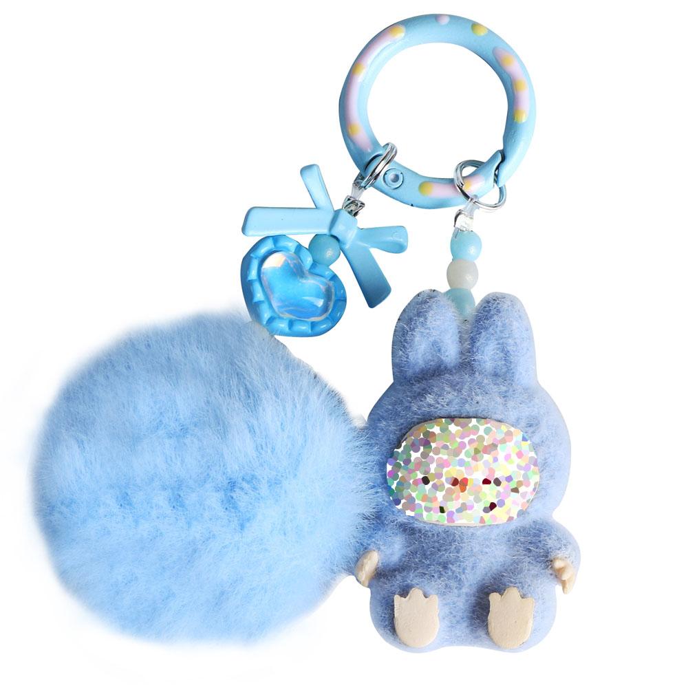 

Flocking Small Keychain Flocked Cutie Pouch Stroller Bag Phone Accessories Cute Hanging Decor great for building skills and creativity