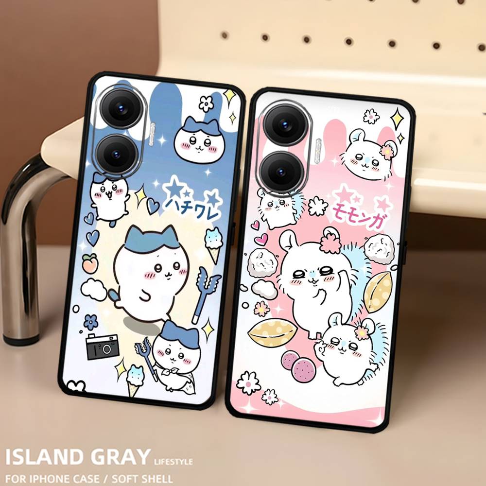 Cute C-Chiikawas Hachiwares Phone Case For Xiaomi Mi 5X 8 9 10 11 12 Lite Pro 10T PocoX3pro PocoM3 Note 10 Pro Lite
