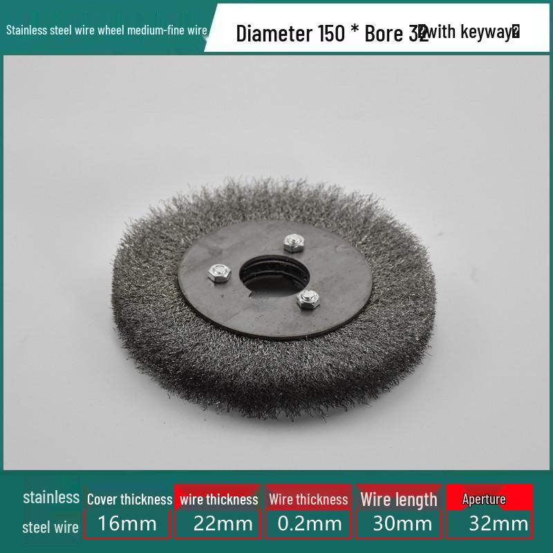 Stainless Steel Wire Brush Wheel for Sanding, Rust Removal, Deburring, Polishing, Grinding