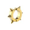 2 Pieces Mens/Women Titanium Steel Ear Clip Non Piercing Earrings Fake Earrings Six-Thorn Frosted Ear Circle Punk Jewelry Gift